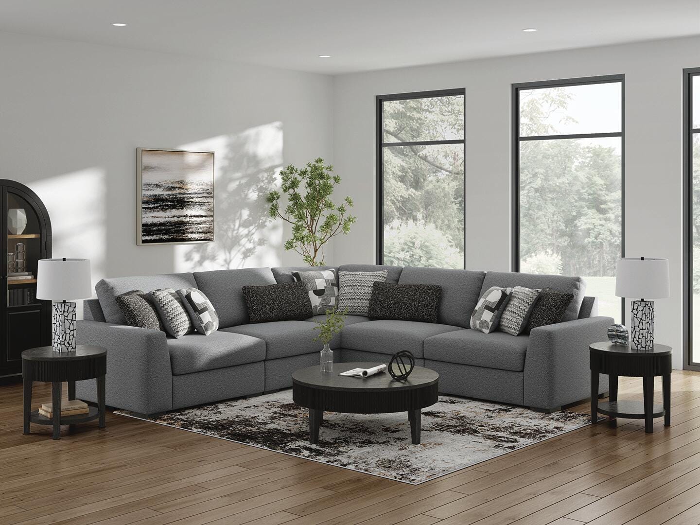 J&M Furniture - Ashley Furniture - Bealton 5-Piece Sectional - RAF 5-Piece Sectional - 61305S6