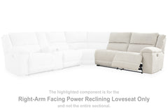 J&M Furniture - Ashley Furniture - Keensburg Right-Arm Facing Power Reclining Loveseat - RAF Reclining Power Loveseat / Linen - 6180775