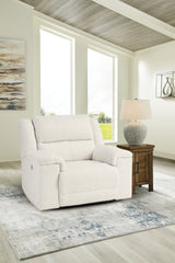 J&M Furniture - Ashley Furniture - Keensburg Oversized Power Recliner - Wide Seat Power Recliner / Linen - 6180782