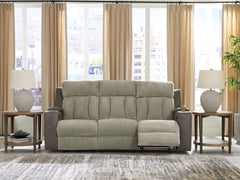 J&M Furniture - Ashley Furniture - WhipLash Power Reclining Sofa - PWR REC Sofa with ADJ Headrest / Sisal - PC6320415