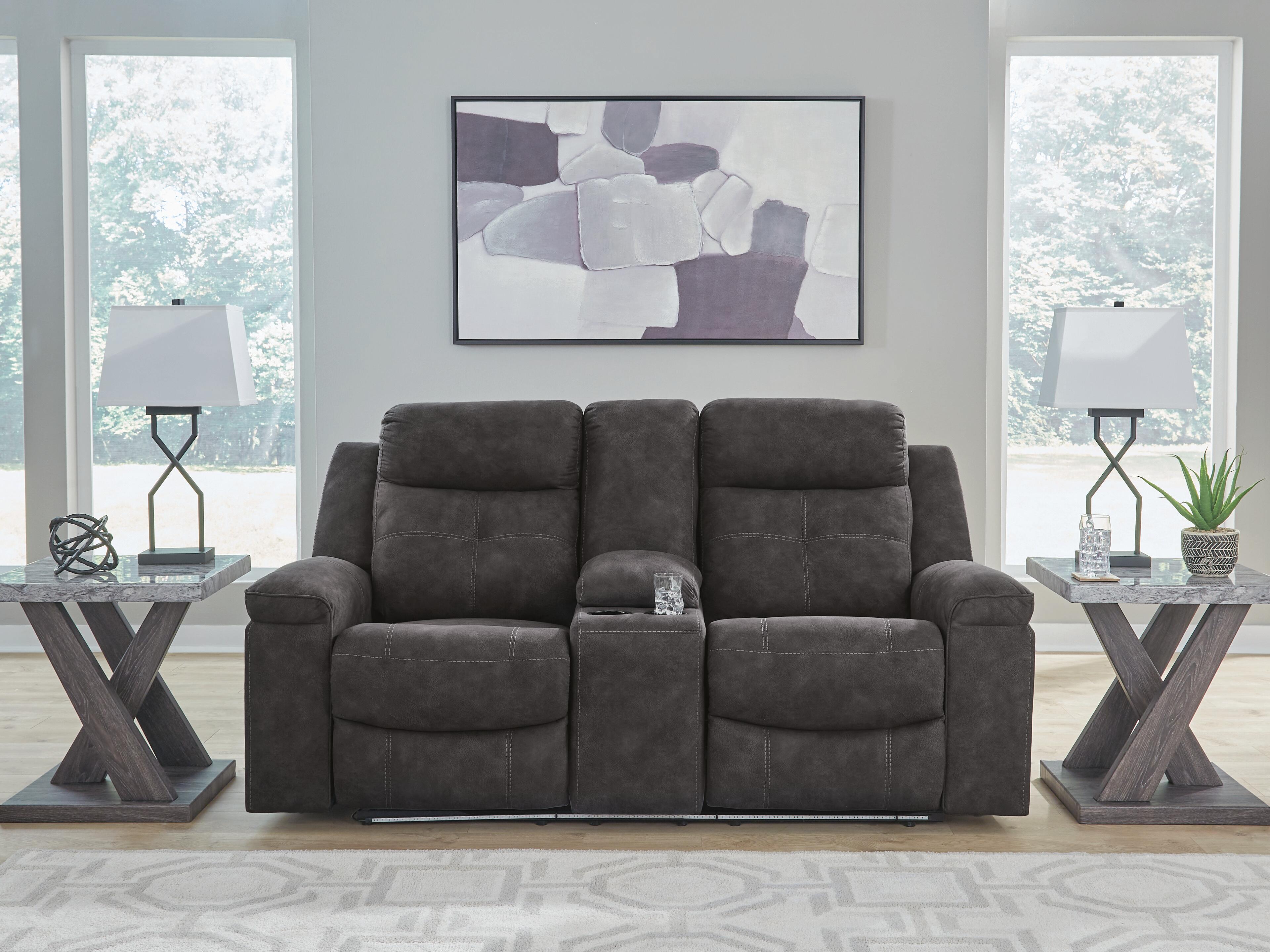 J&M Furniture - Ashley Furniture - Brysonview Reclining Loveseat with Console - DBL Rec Loveseat w/Console - 6360594