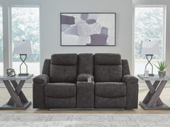 J&M Furniture - Ashley Furniture - Brysonview Reclining Loveseat with Console - DBL Rec Loveseat w/Console - 6360594