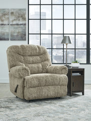 J&M Furniture - Ashley Furniture - Movie Man Recliner - Zero Wall Recliner / Taupe - 6380329