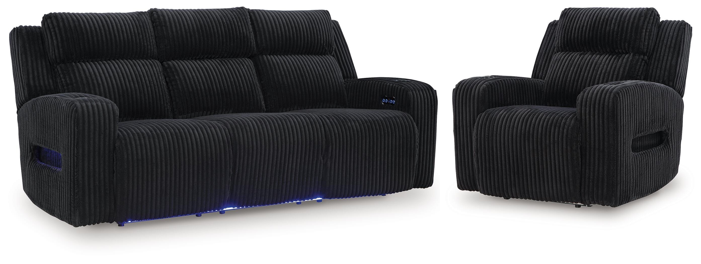 J&M Furniture - Ashley Furniture - Belvarrow Power Reclining Sofa and Power Recliner - Power Reclining Sofa and Power Recliner - PC64202U2