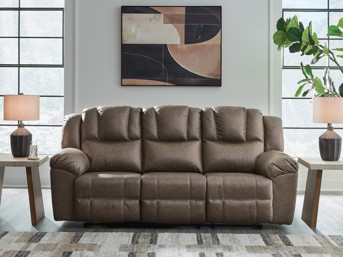 J&M Furniture - Ashley Furniture - Lowilla Reclining Sofa - Reclining Sofa / Driftwood - PC6450688
