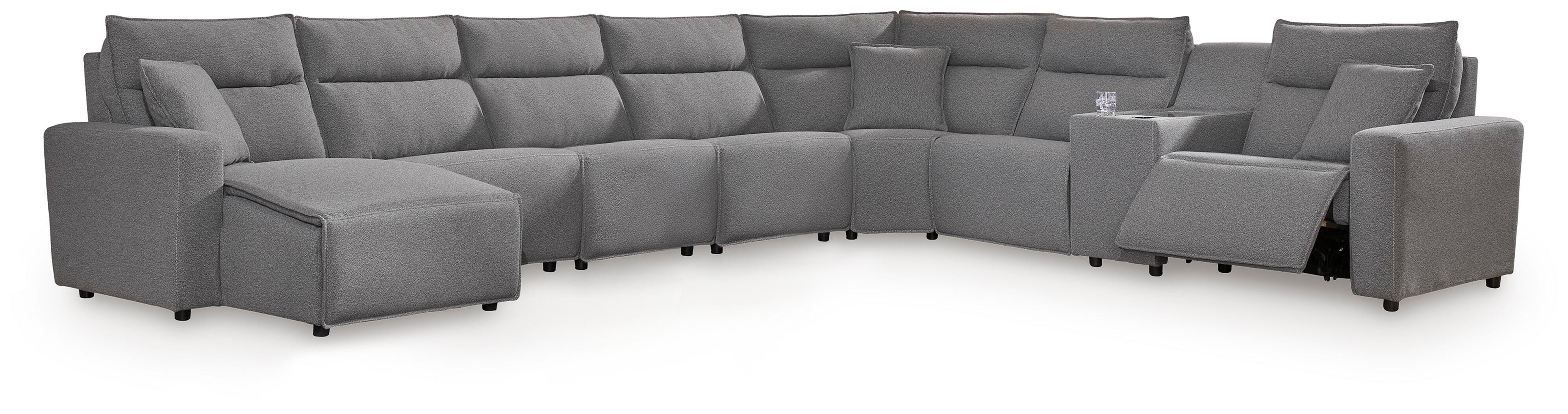 J&M Furniture - Ashley Furniture - Modmax II 8-Piece Power Reclining Sectional with Console - 8-Piece Power Reclining Sectional with Console - 65906S47