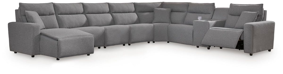 J&M Furniture - Ashley Furniture - Modmax II 8-Piece Power Reclining Sectional with Console - 8-Piece Power Reclining Sectional with Console - 65906S47