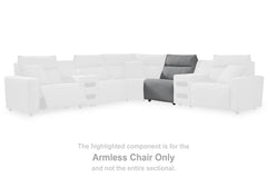 J&M Furniture - Ashley Furniture - ModMax II Armless Chair - Armless Chair / Salt and Pepper - 6590646