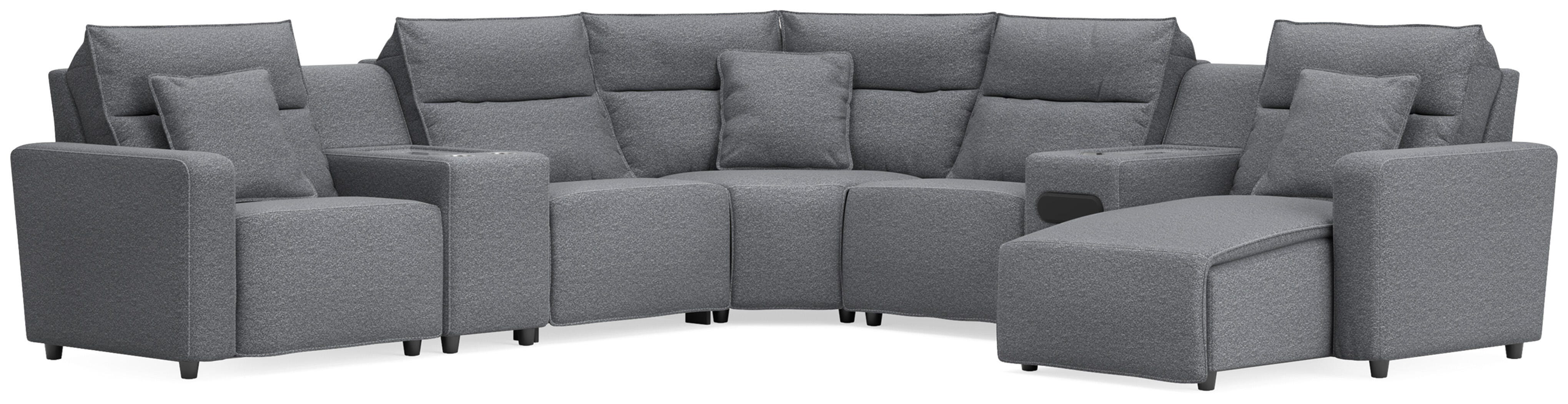J&M Furniture - Ashley Furniture - Modmax II 7-Piece Power Reclining Sectional with Chaise and Audio System - 7-Piece Power Reclining Sectional with Chaise and Audio System - 65906S45