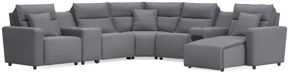 J&M Furniture - Ashley Furniture - Modmax II 7-Piece Power Reclining Sectional with Chaise and Audio System - 7-Piece Power Reclining Sectional with Chaise and Audio System - 65906S45