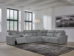 J&M Furniture - Ashley Furniture - ModMax II 6-Piece Power Reclining Sectional - 6-Piece Power Reclining Sectional / Salt and Pepper - 65906S10