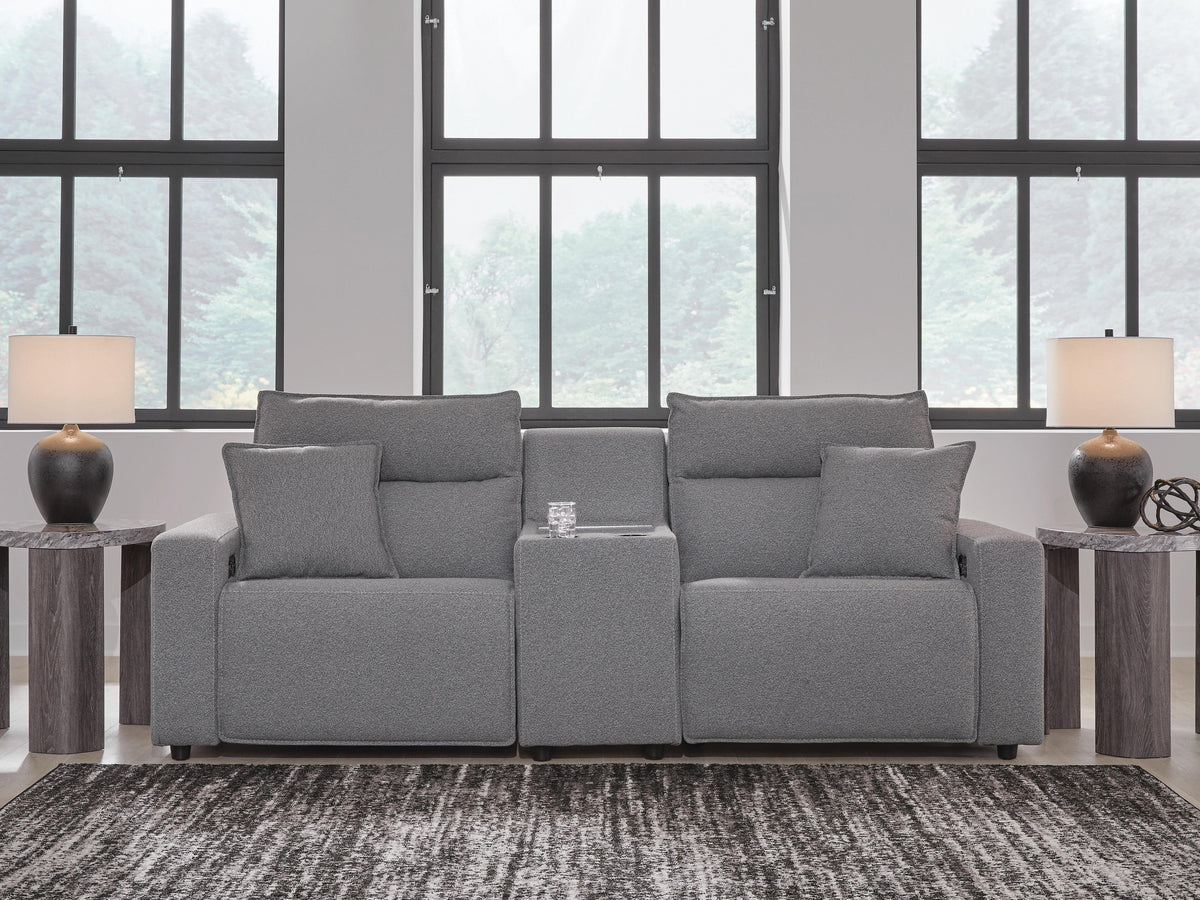 J&M Furniture - Ashley Furniture - Modmax II 3-Piece Power Reclining Sectional with Console - 3-Piece Power Reclining Sectional with Console - 65906S3