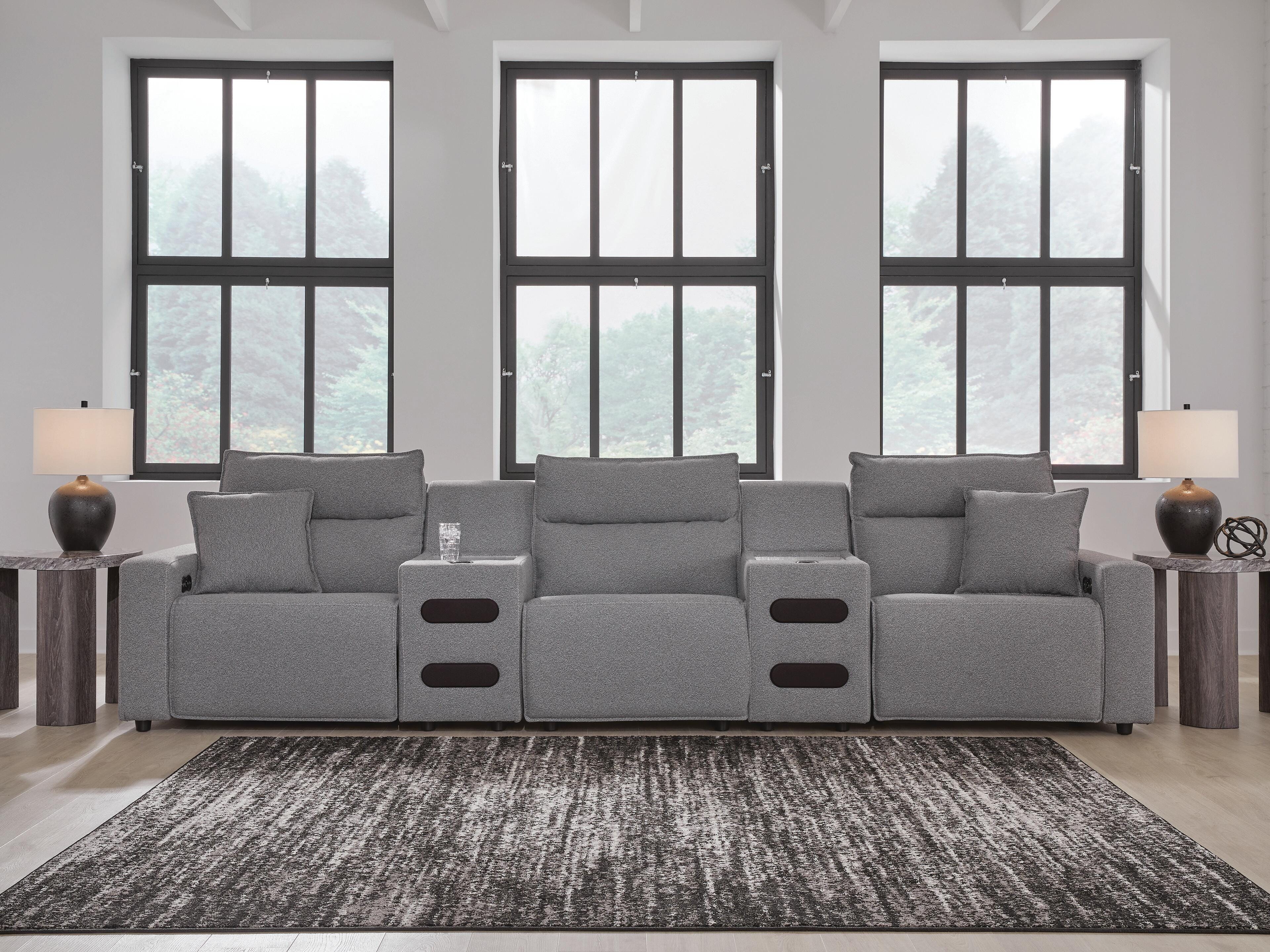 J&M Furniture - Ashley Furniture - Modmax II 5-Piece Power Reclining Sectional with Audio Consoles - 5-Piece Power Reclining Sectional with Audio Consoles - 65906S13