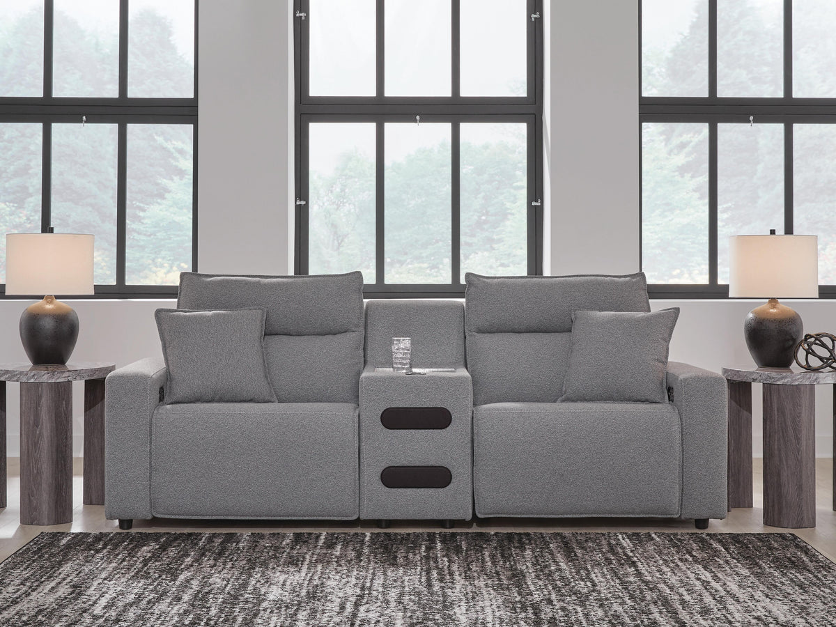 J&M Furniture - Ashley Furniture - Modmax II 3-Piece Power Reclining Sectional with Audio Console - 3-Piece Power Reclining Sectional with Audio Console - 65906S2