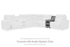 J&M Furniture - Ashley Furniture - ModMax II Console with Audio System - Console with Audio System / Salt and Pepper - 6590660