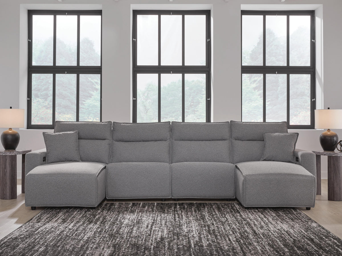 J&M Furniture - Ashley Furniture - Modmax II 4-Piece Power Reclining Sectional with Chaise - 4-Piece Power Reclining Sectional with Chaise - 65906S11