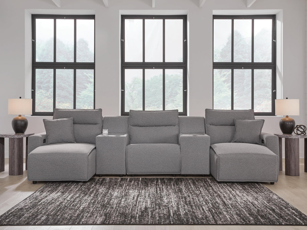 J&M Furniture - Ashley Furniture - Modmax II 5-Piece Power Reclining Sectional with Chaise and Consoles - 5-Piece Power Reclining Sectional with Chaise and Consoles - 65906S16