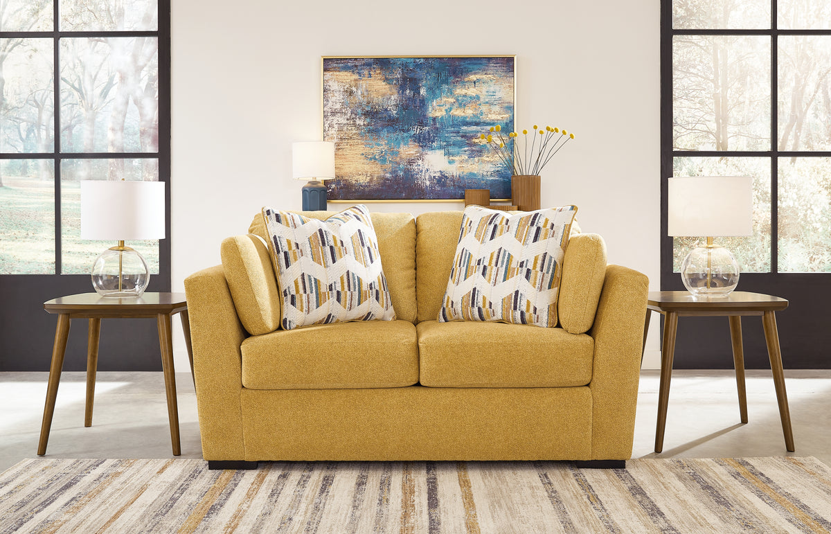 J&M Furniture - Ashley Furniture - Keerwick Loveseat - Loveseat / Sunflower - 6750635