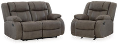 J&M Furniture - Ashley Furniture - First Base Reclining Loveseat and Recliner - Reclining Loveseat and Recliner - 68804U4