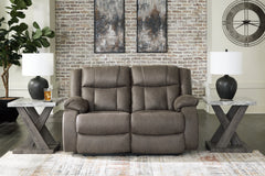 J&M Furniture - Ashley Furniture - First Base Reclining Loveseat - Reclining Loveseat / Gunmetal - 6880486