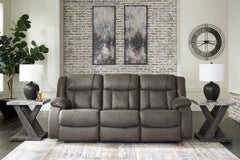 J&M Furniture - Ashley Furniture - First Base Reclining Sofa - Reclining Sofa / Gunmetal - 6880488