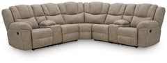 J&M Furniture - Ashley Furniture - Pearce-Pike 3-Piece Reclining Sectional with Double Console - 3-Piece Reclining Sectional with Double Console - PC69205S3