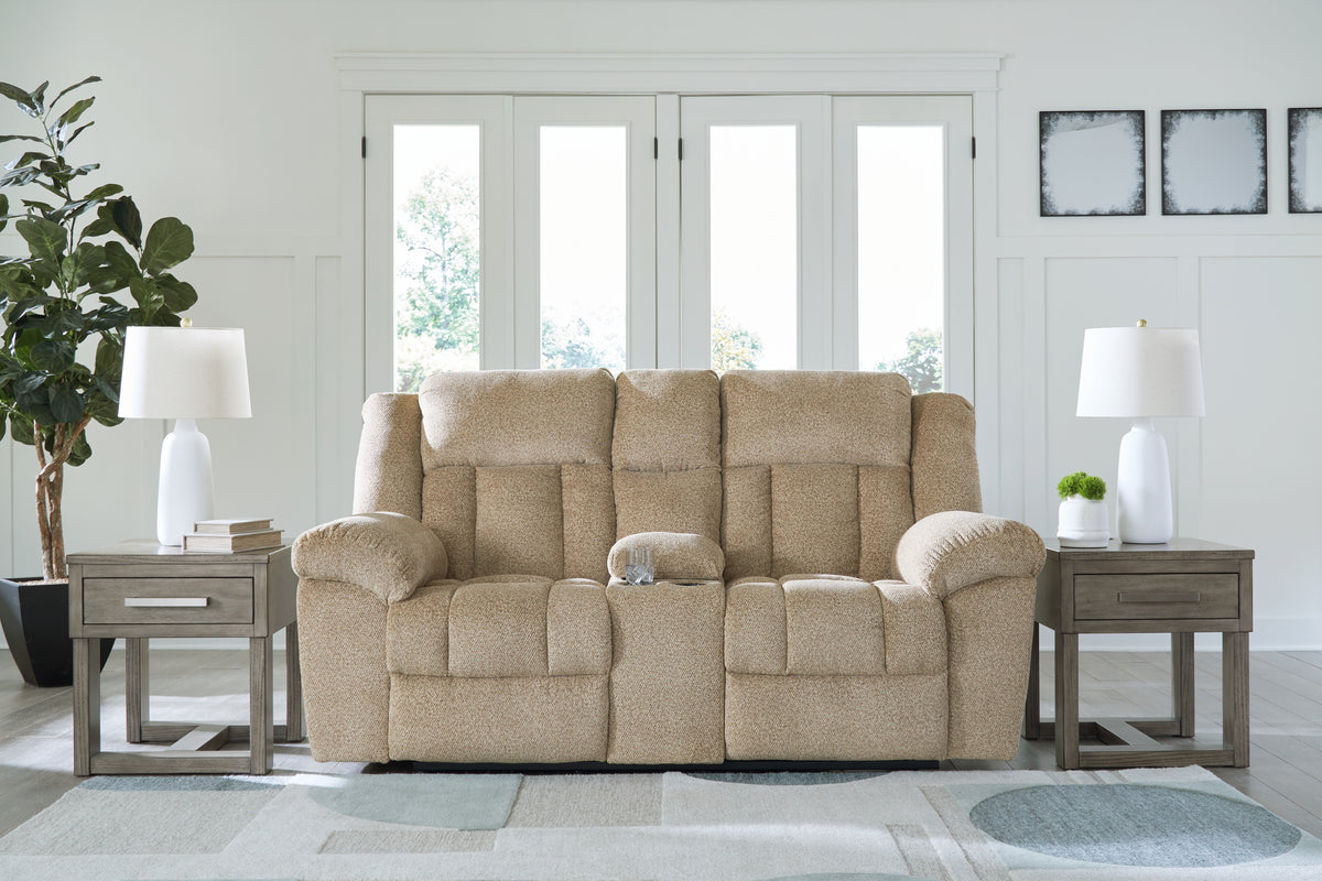J&M Furniture - Ashley Furniture - Tip-Off Power Reclining Loveseat - PWR REC Loveseat/CON/ADJ HDRST / Wheat - 6930518