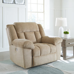 J&M Furniture - Ashley Furniture - Tip-Off Power Recliner - PWR Recliner/ADJ Headrest / Wheat - 6930582