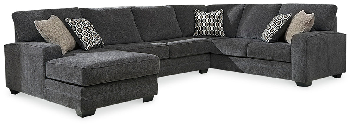 J&M Furniture - Ashley Furniture - Tracling 3-Piece Sectional with Chaise - RAF 3-Piece Sectional with Chaise / Slate - 72600S1