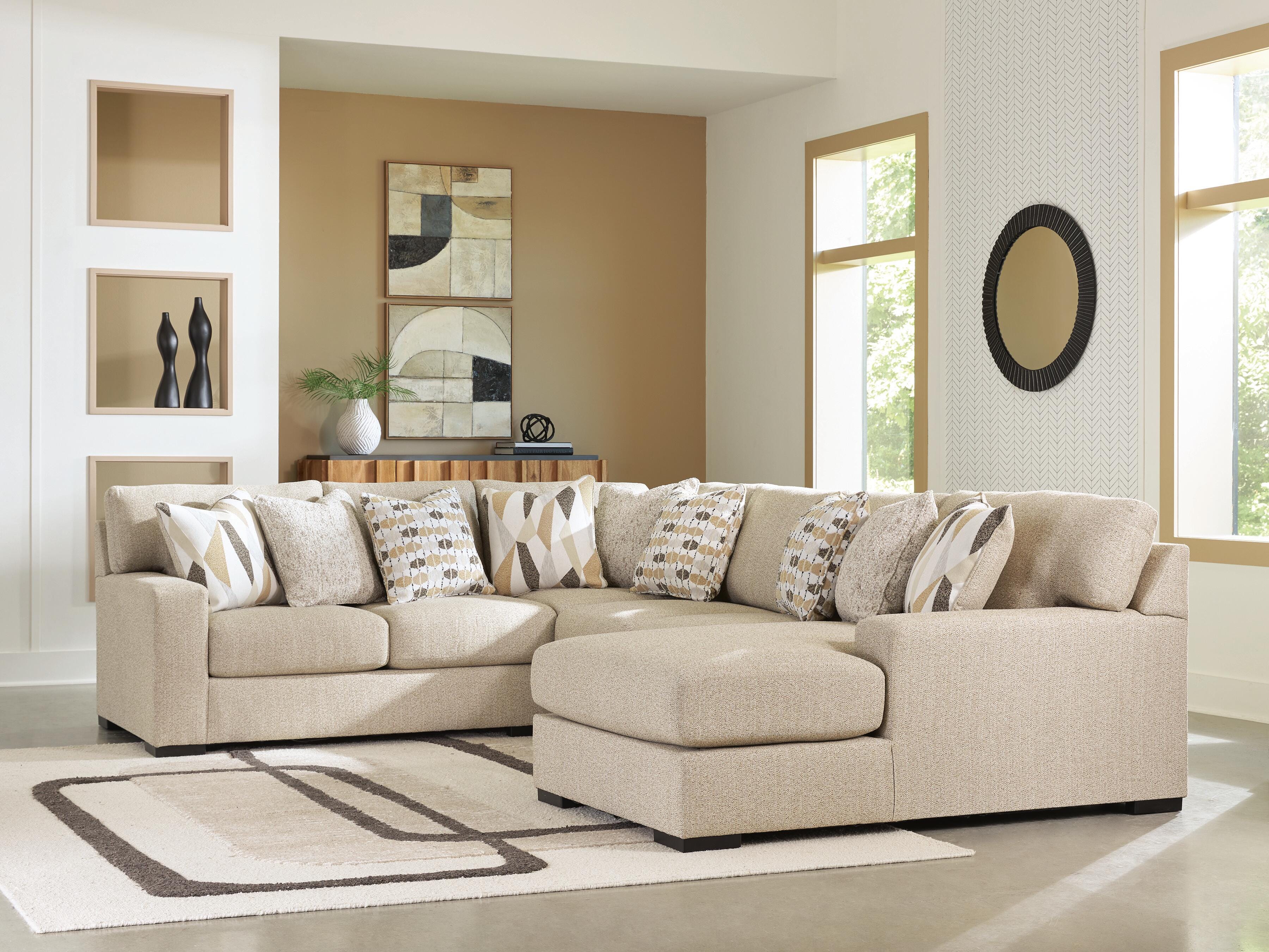 J&M Furniture - Ashley Furniture - Laurelgrove 4-Piece Sectional with Chaise - RAF 4-Piece Sectional with Chaise - 75105S2