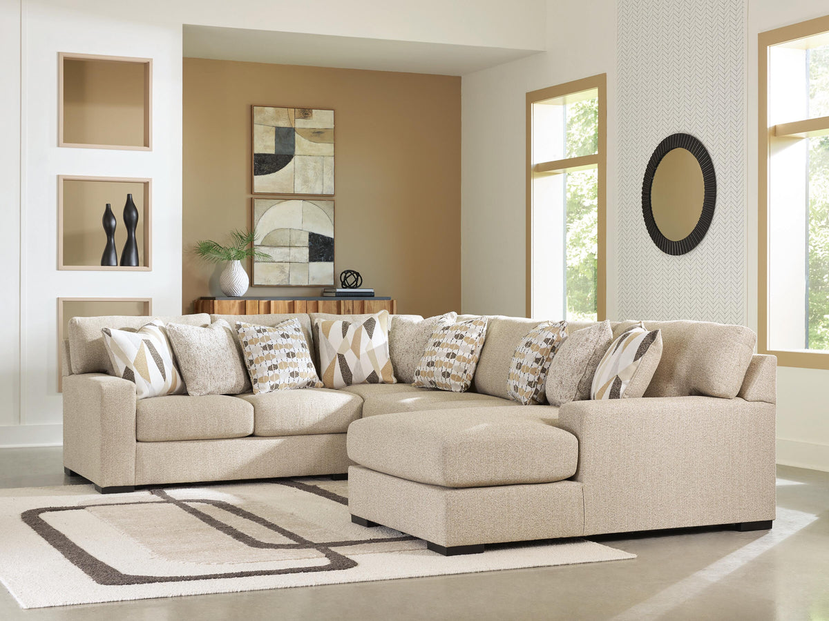 J&M Furniture - Ashley Furniture - Laurelgrove 4-Piece Sectional with Chaise - RAF 4-Piece Sectional with Chaise - 75105S2