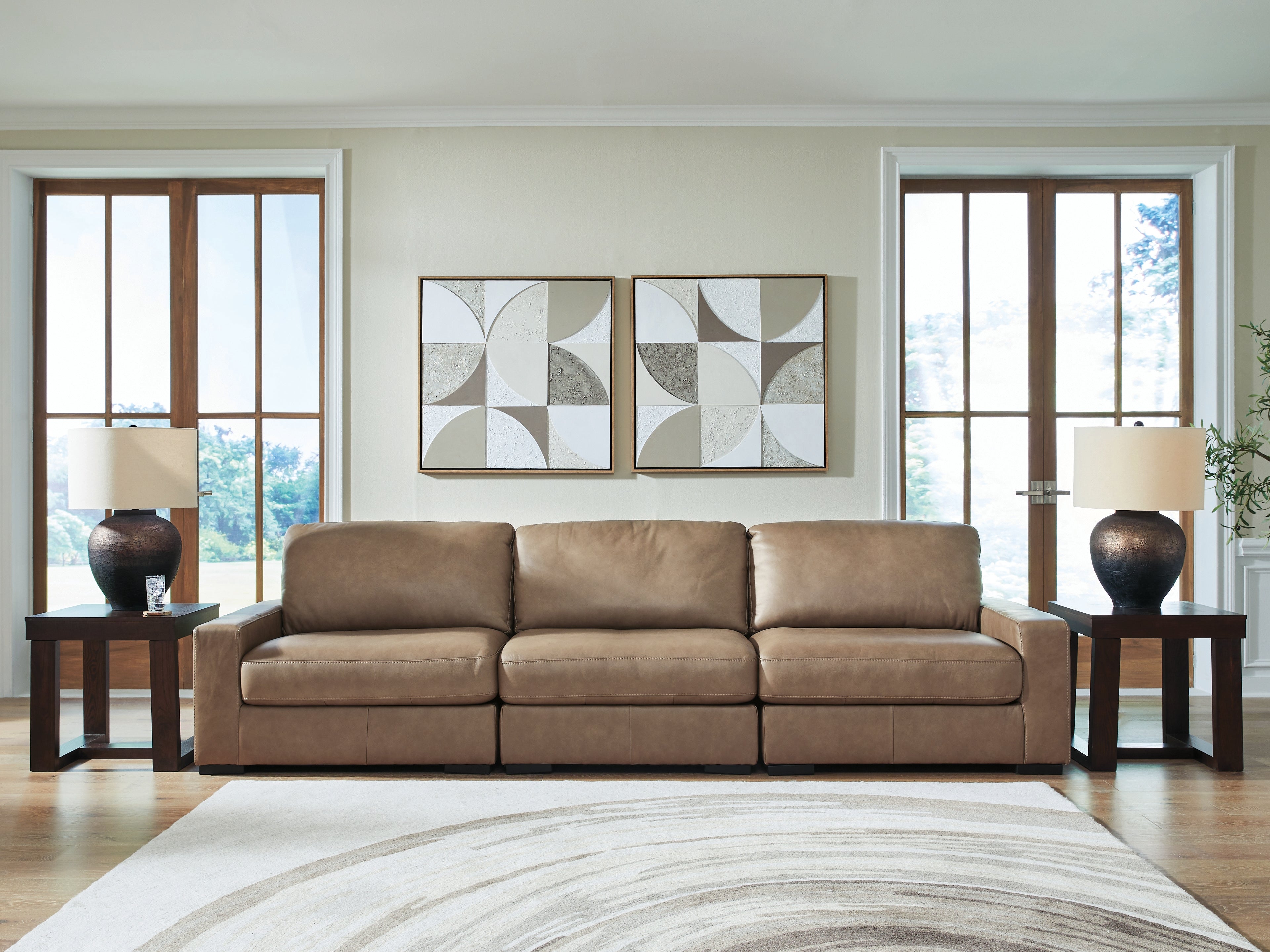 J&M Furniture - Ashley Furniture - Veronella 3-Piece Sectional Sofa - RAF 3-Piece Sectional Sofa / Sahara - 76106S2
