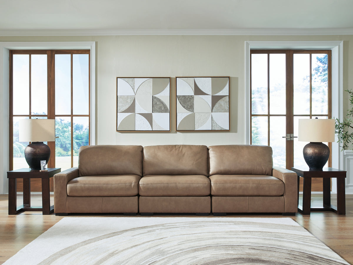 J&M Furniture - Ashley Furniture - Veronella 3-Piece Sectional Sofa - RAF 3-Piece Sectional Sofa / Sahara - 76106S2