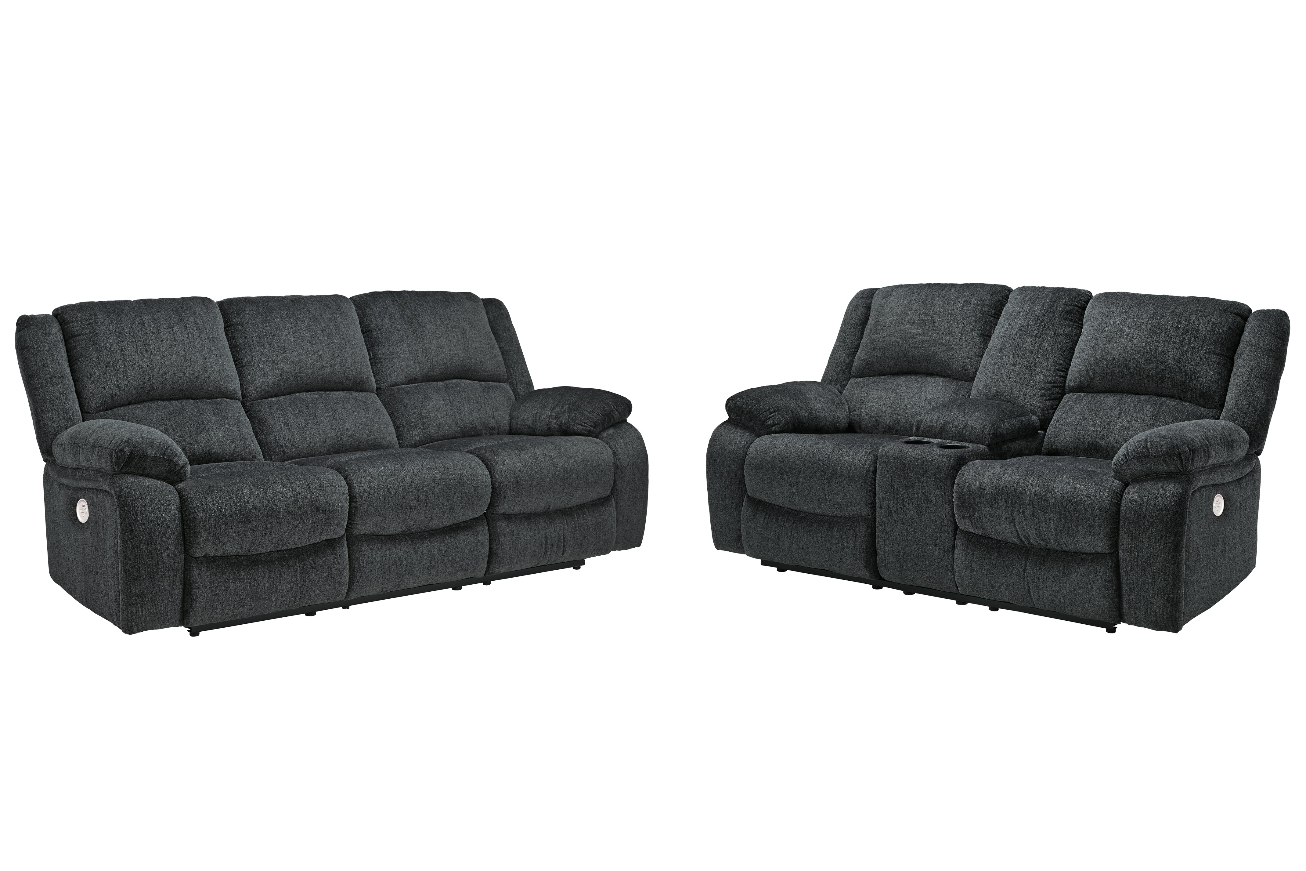 J&M Furniture - Ashley Furniture - Draycoll Power Reclining Sofa and Loveseat - Power Reclining Sofa and Loveseat - 76504U2