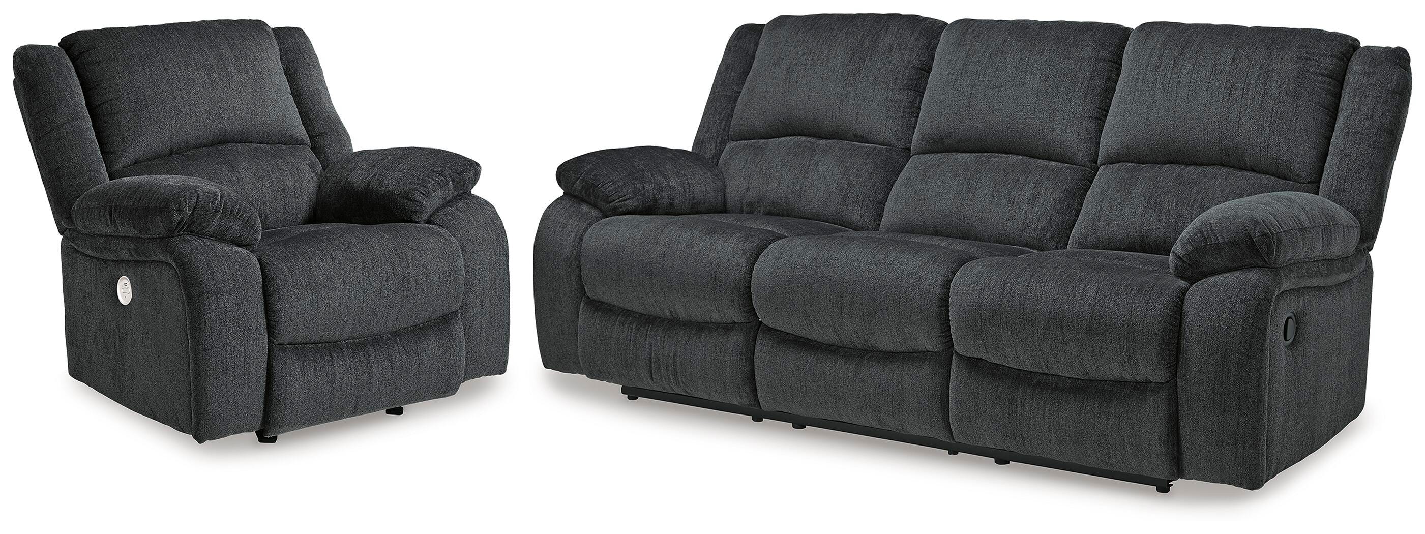 J&M Furniture - Ashley Furniture - Draycoll Reclining Sofa and Power Recliner - Reclining Sofa and Power Recliner - 76504U9