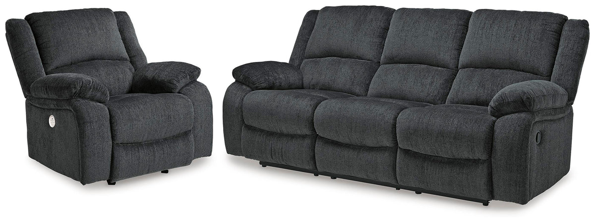 J&M Furniture - Ashley Furniture - Draycoll Reclining Sofa and Power Recliner - Reclining Sofa and Power Recliner - 76504U9