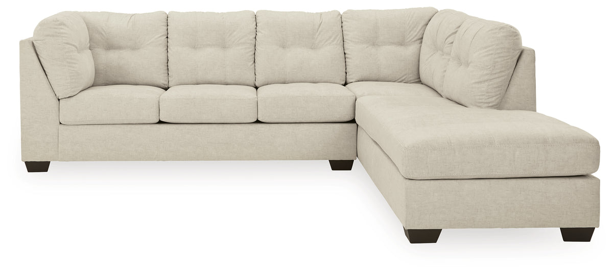 J&M Furniture - Ashley Furniture - Falkirk 2-Piece Sectional with Chaise - LAF 2-Piece Sectional with Chaise / Parchment - 80806S2