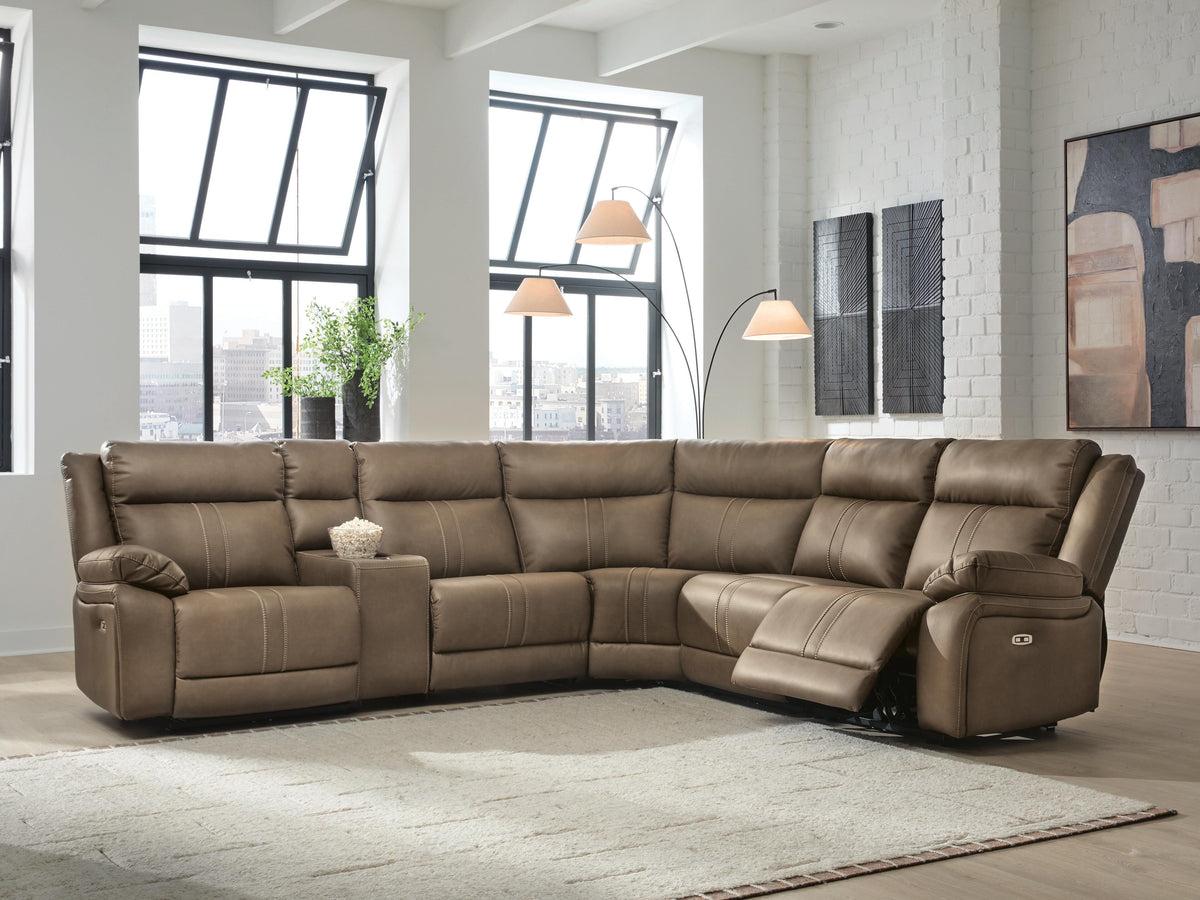 J&M Furniture - Ashley Furniture - Max-Momentum 6-Piece Power Reclining Sectional with Audio Console - 6-Piece Power Reclining Sectional with Audio Console - PC82305S9