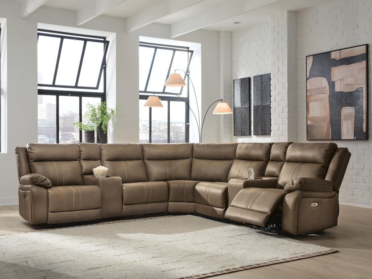 J&M Furniture - Ashley Furniture - Max-Momentum 7-Piece Power Reclining Sectional with Audio Consoles - 7-Piece Power Reclining Sectional with Audio Consoles - PC82305S7