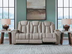 J&M Furniture - Ashley Furniture - Elevate Edges Reclining Sofa with Drop Down Table - REC Sofa w/Drop Down Table - PC8330589