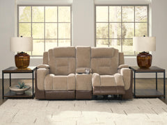 Mixed Motion Power Reclining Loveseat with Console