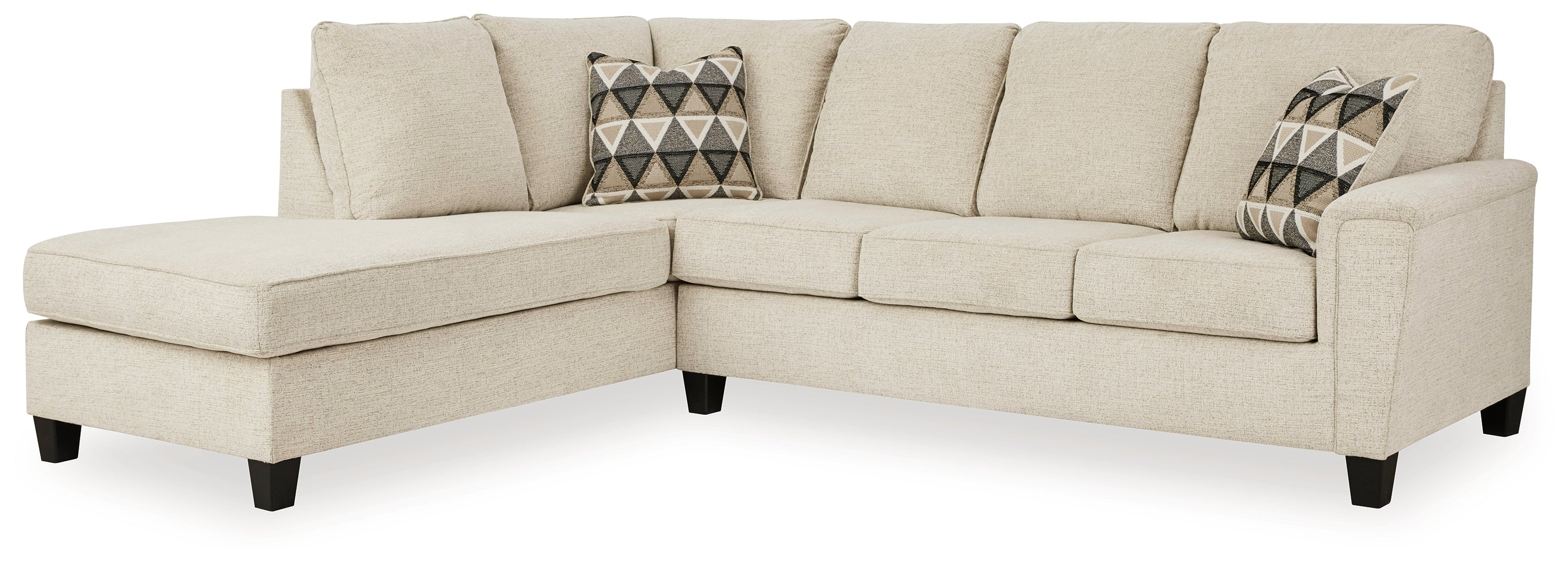 J&M Furniture - Ashley Furniture - Abinger 2-Piece Sleeper Sectional with Chaise - RAF 2-Piece Sleeper Sectional with Chaise / Natural - 83904S3