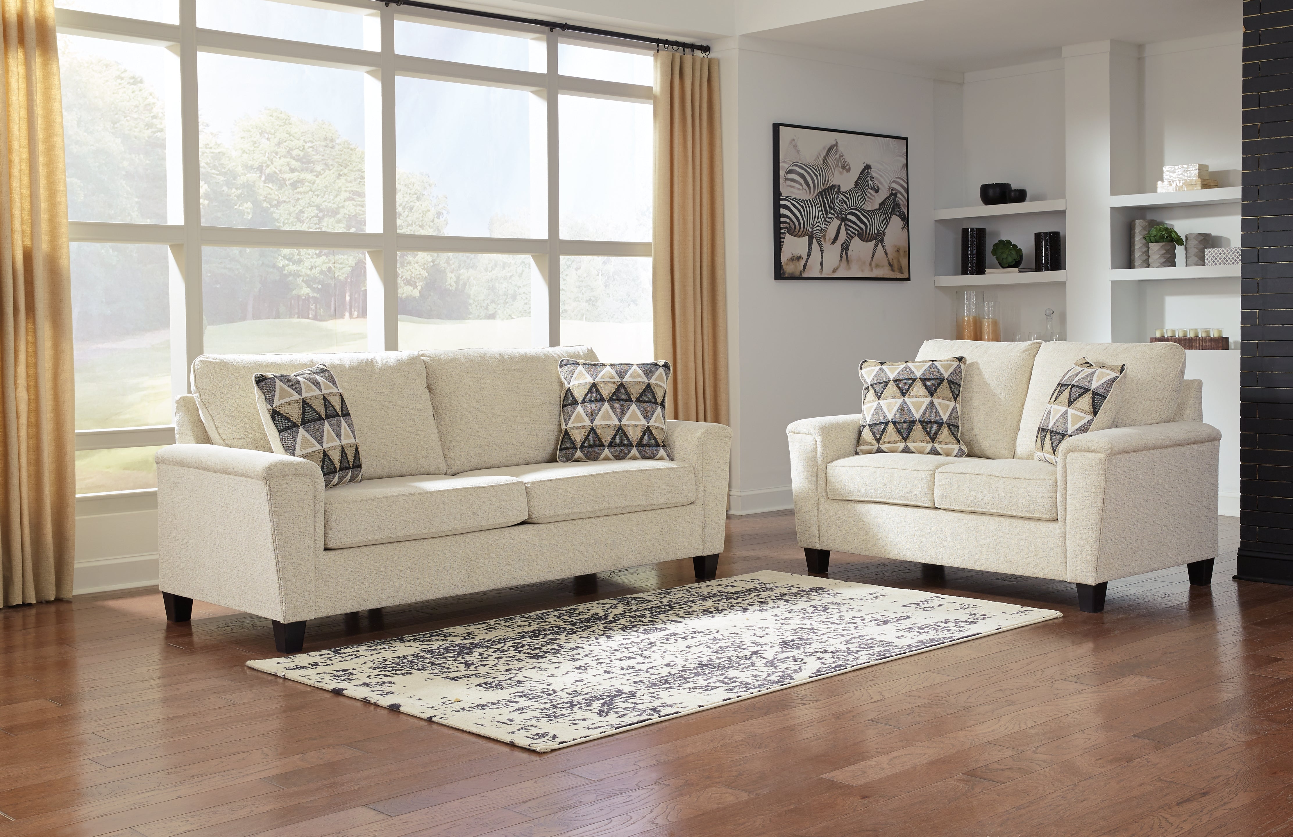 J&M Furniture - Ashley Furniture - Abinger Sofa and Loveseat - Sofa and Loveseat / Natural - 83904U1