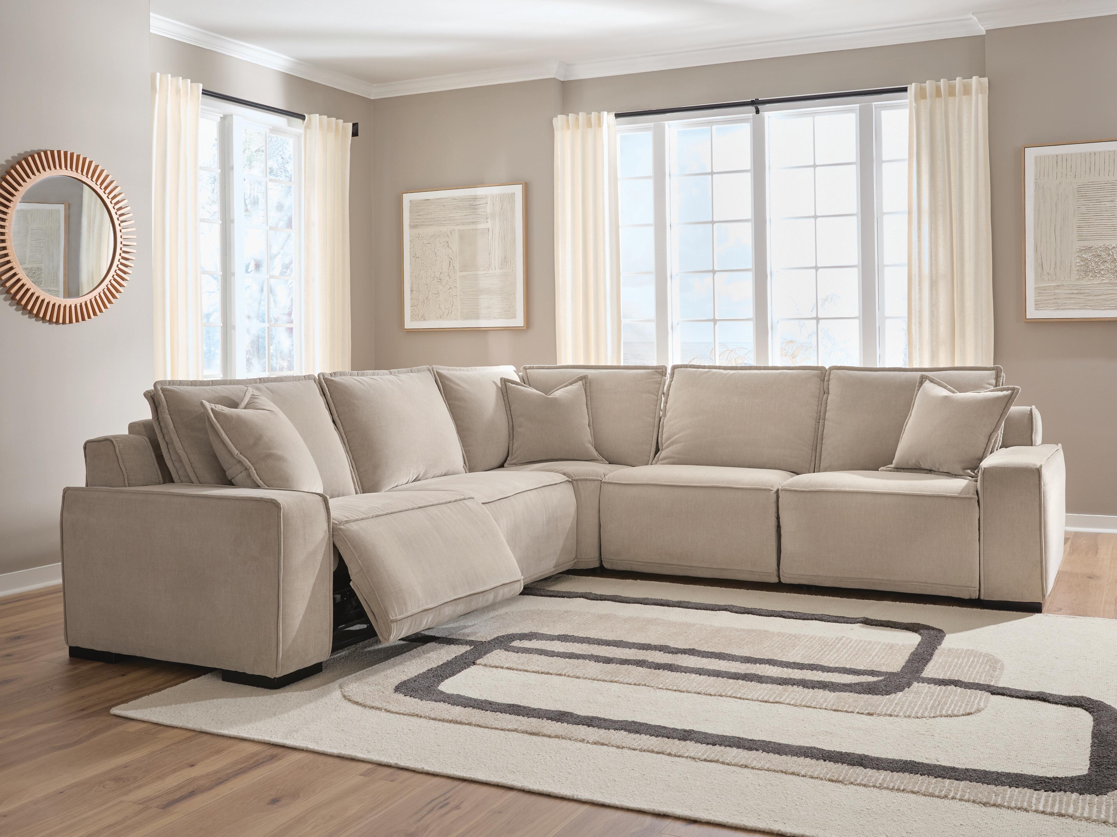 J&M Furniture - Ashley Furniture - Carceri 5-Piece Power Sectional Reclining Sofa - 5-Piece Power Sectional Reclining Sofa - 87003S4