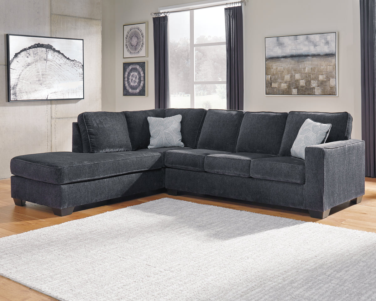 J&M Furniture - Ashley Furniture - Altari 2-Piece Sectional with Chaise - LAF 2-Piece Sectional with Chaise / Alloy - 87214S2