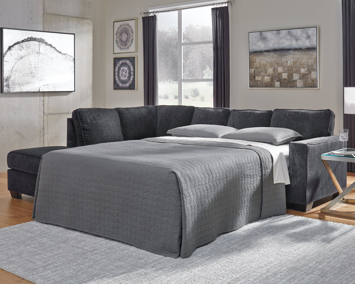 J&M Furniture - Ashley Furniture - Altari 2-Piece Sleeper Sectional with Chaise - 2-Piece Sleeper Sectional with Chaise / Slate - 87213S3