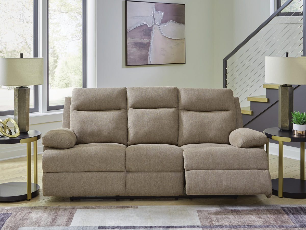 J&M Furniture - Ashley Furniture - Side-Swipe Reclining Sofa with Drop Down Table - REC Sofa w/Drop Down Table - PC9140589