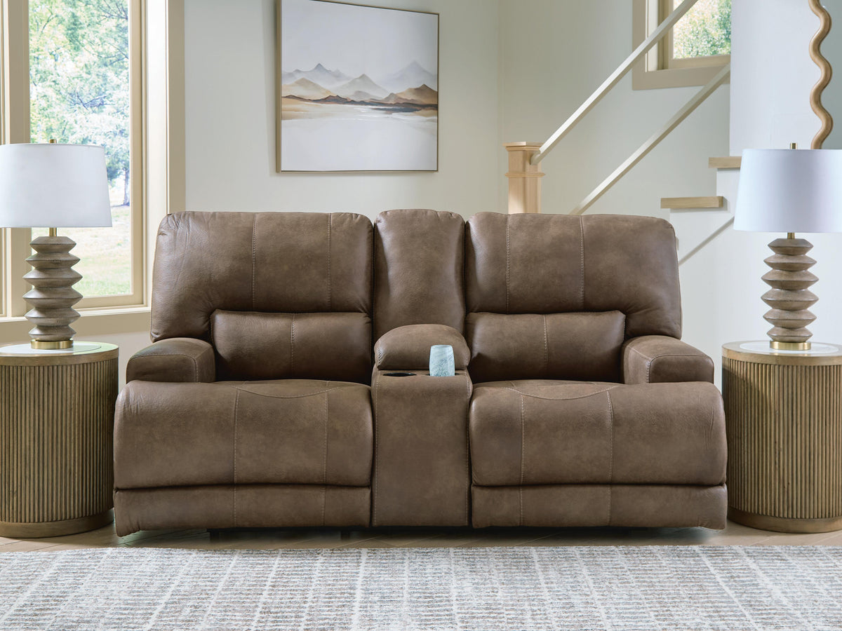 J&M Furniture - Ashley Furniture - Beckley Place Power Reclining Loveseat with Console - PWR REC Loveseat/CON/ADJ HDRST - PC9180218