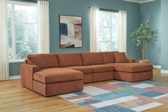 J&M Furniture - Ashley Furniture - Modmax 4-Piece Sectional with Chaise - RAF 4-Piece Sectional with Chaise / Spice - 92102S19