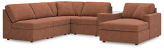 J&M Furniture - Ashley Furniture - Modmax 6-Piece Sectional with Chaise - 6-Piece Sectional with Chaise and Storage Console / Spice - 92102S22